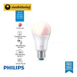 Bóng đèn Philips WiZ Tunable White and Color E27 9W A60