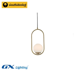 Đèn thả led hiện đại khung oval chao trắng GX Lighting GX03A