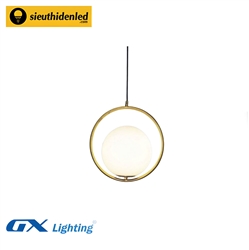 Đèn thả led hiện đại khung oval chao trắng GX Lighting GX03B