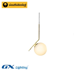 Đèn thả led hiện đại kiểu đứng chao trắng 20cm GX Lighting GX03F