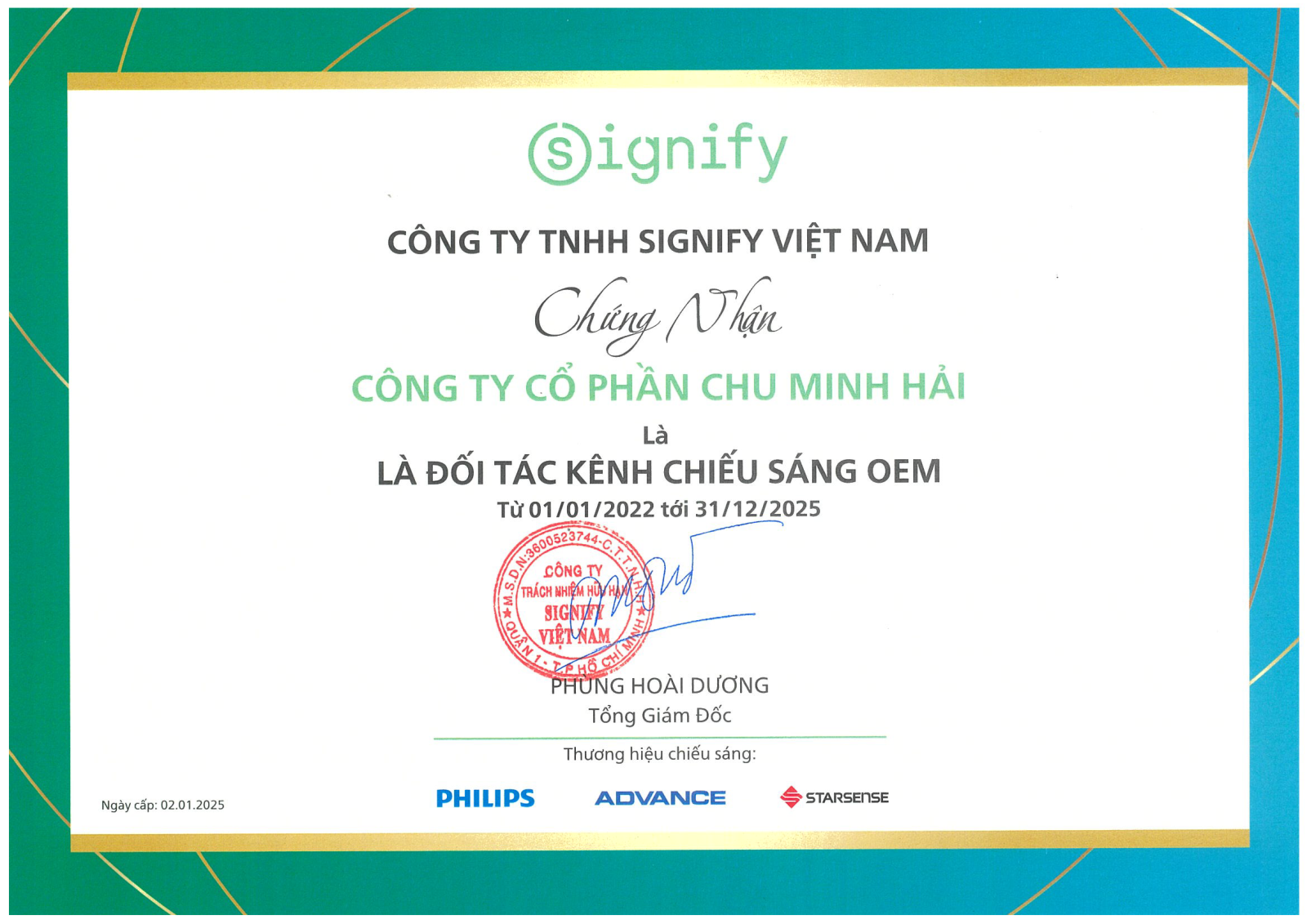 Chứng nhận đối tác kênh OEM 2025