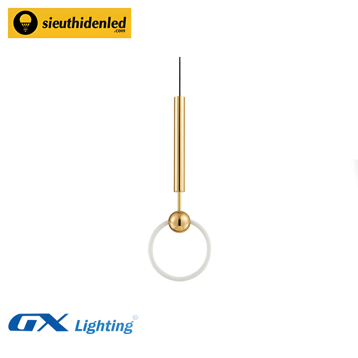 Đèn thả led hiện đại khung tròn mỏng 20cm GX Lighting GX221