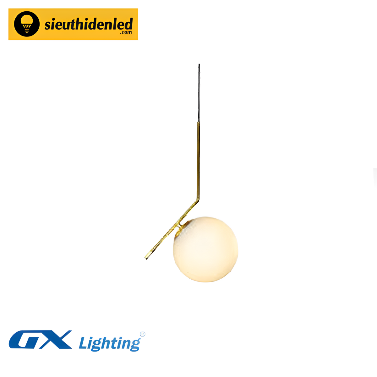 Đèn thả led hiện đại kiểu đứng chao trắng 15cm GX Lighting GX03F