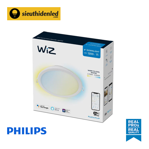 Đèn LED âm trần thông minh 17W WiZ Tunable White 