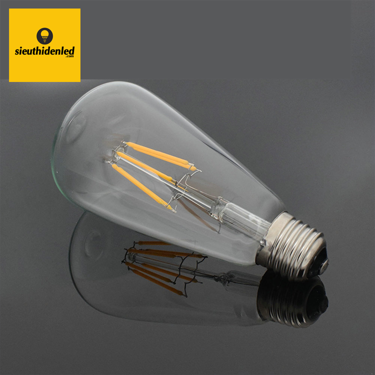 Bóng led tròn giả sợi đốt 4W ST64