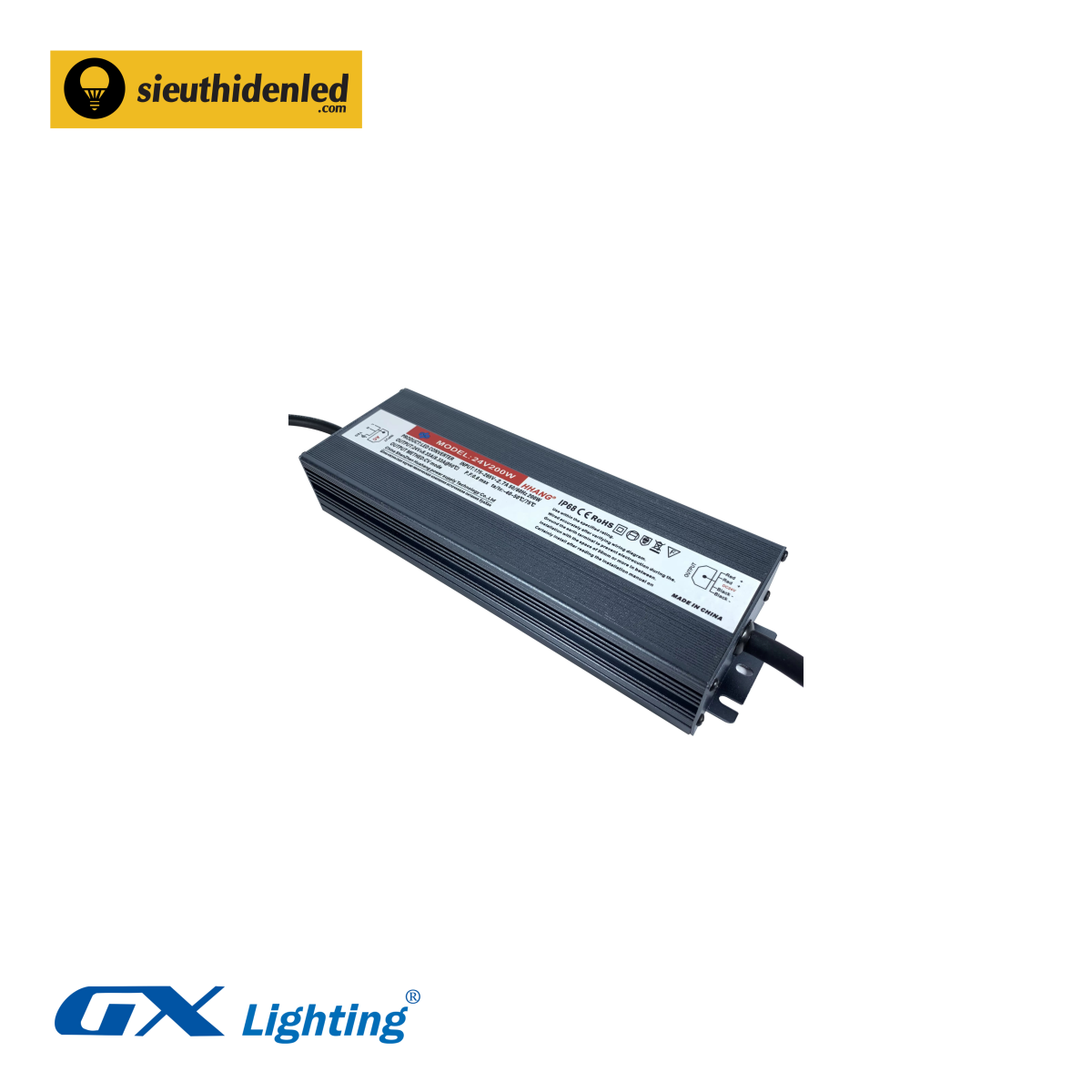 Nguồn LED chống nước HB-300W 12/24V IP68