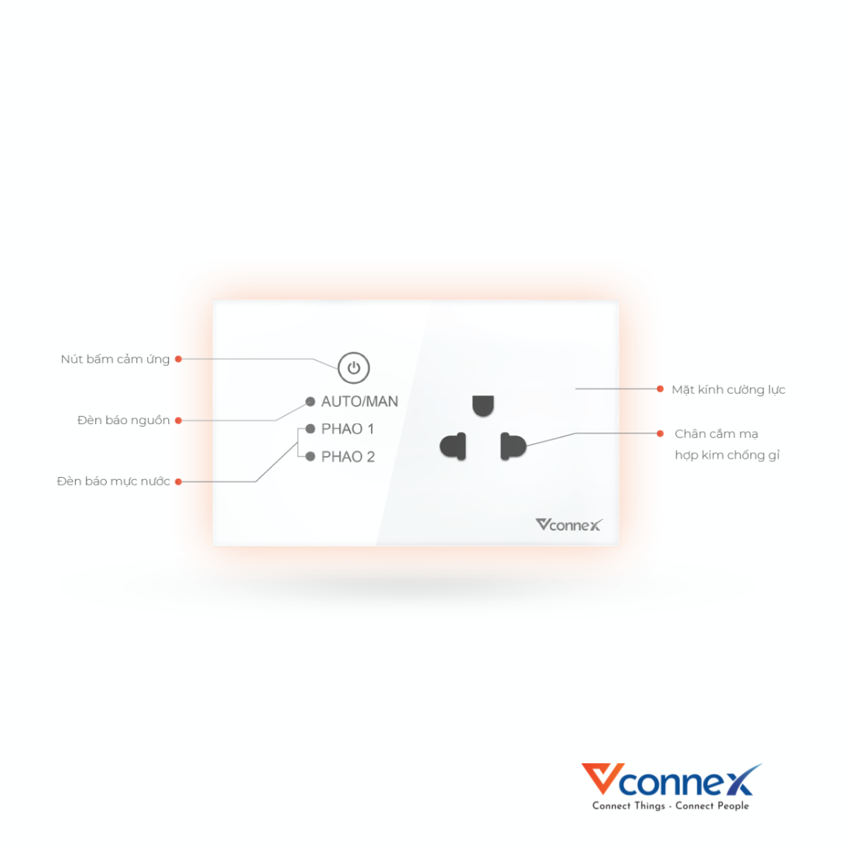 Ổ cắm thông minh chống giật cho phao điện VCONNEX