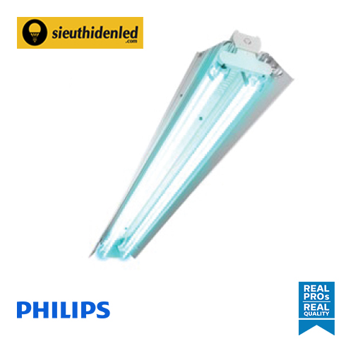 Bộ máng đèn đôi có chóa khử trùng Philips UV-C