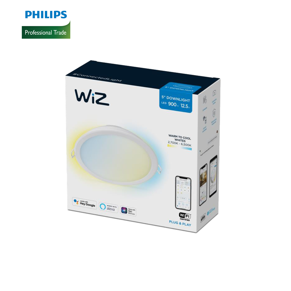 Đèn LED âm trần thông minh 12,5W WiZ Tunable White