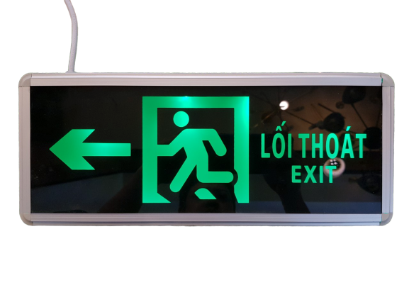 Đèn exit mũi tên chỉ hướng trái GX Lighting