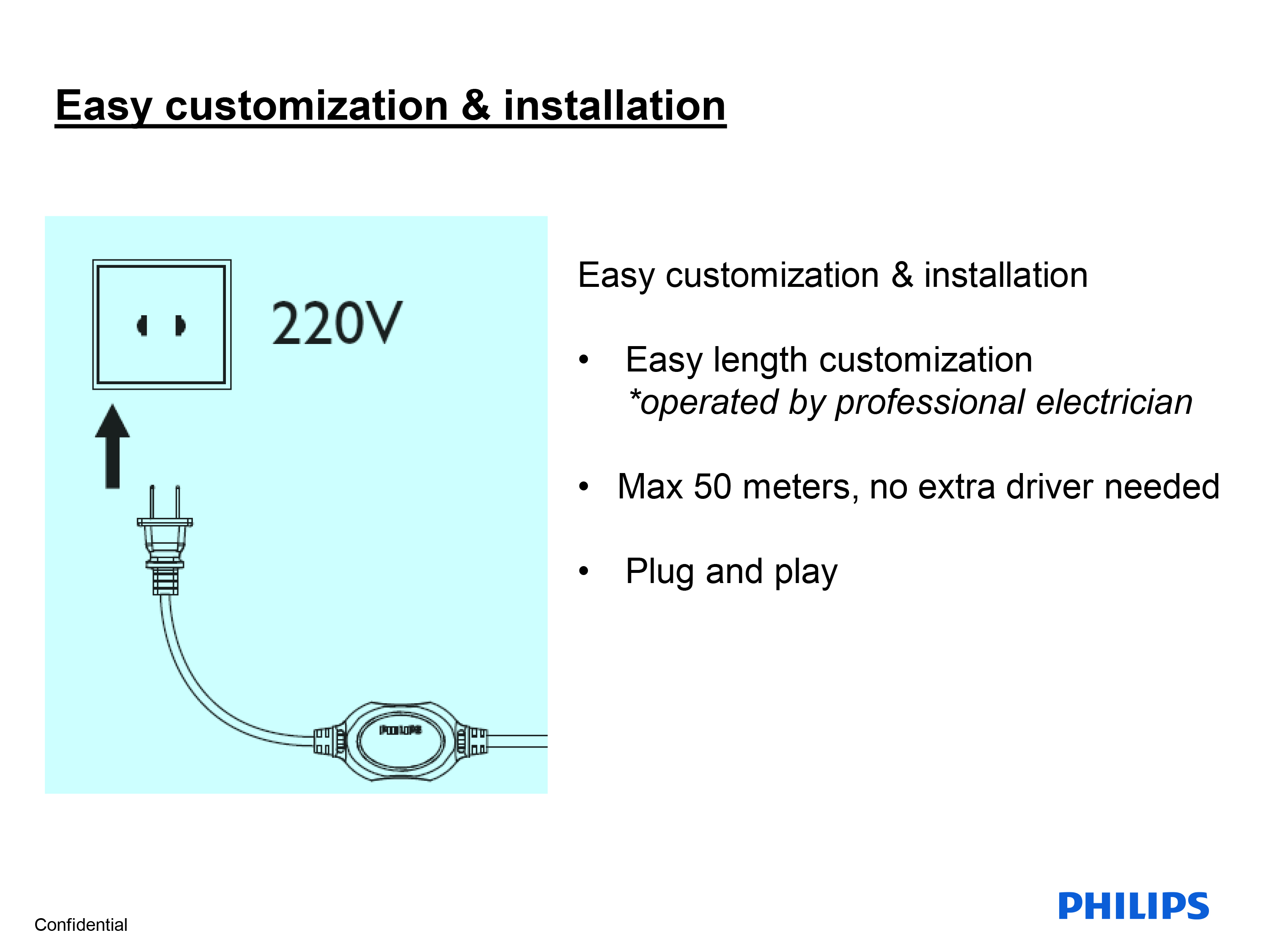 Cách đấu nối đèn led dây Philips 220V
